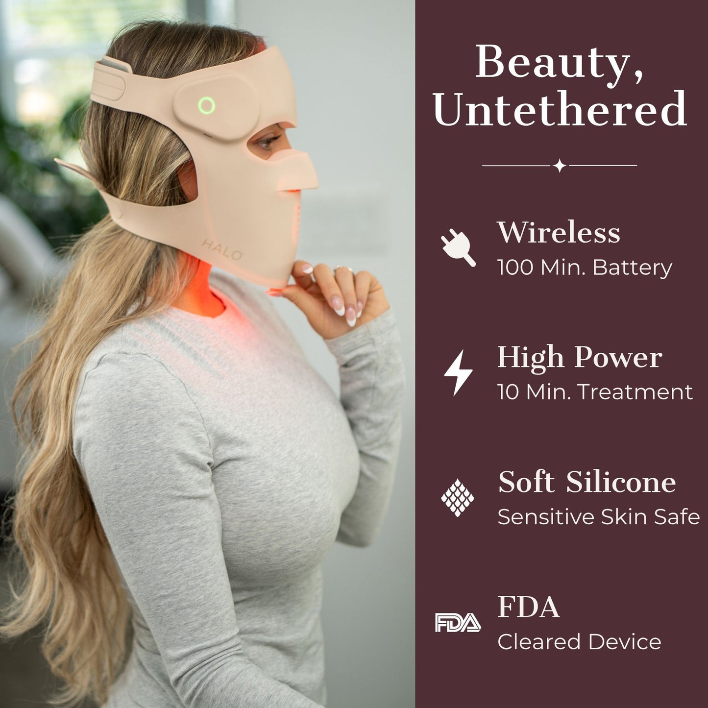 Hatch Halo™ Dermatologist-Grade Light Mask, From Home